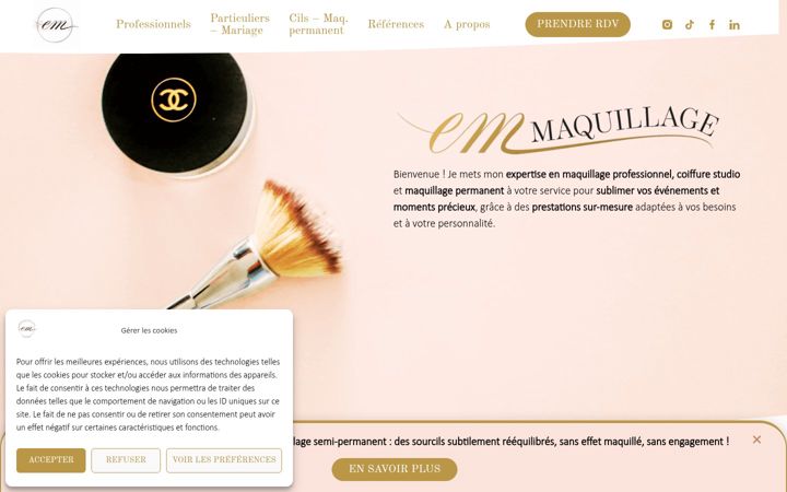 Screenshot ta' emmaquillage.fr