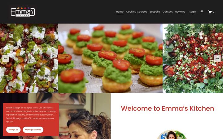 Screenshot of emmas-kitchen.co.uk
