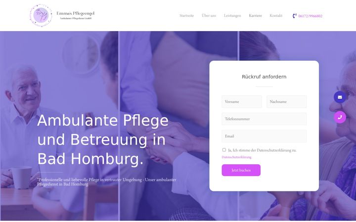 Screenshot of emmas-pflegeengel.de