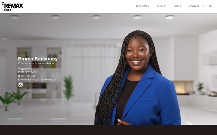 Screenshot of emmasansoucy.com