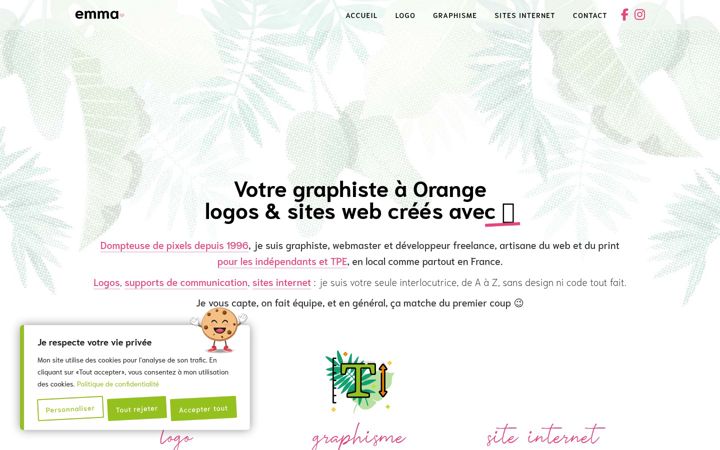 Screenshot of emmasatti.fr