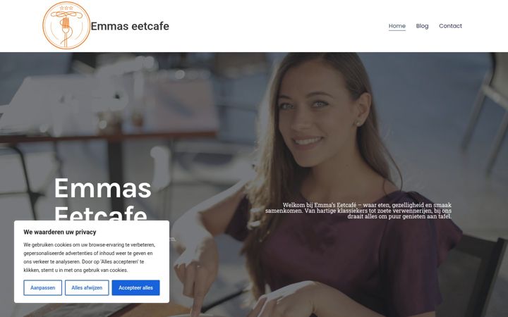 Snímek obrazovky emmaseetcafe.nl