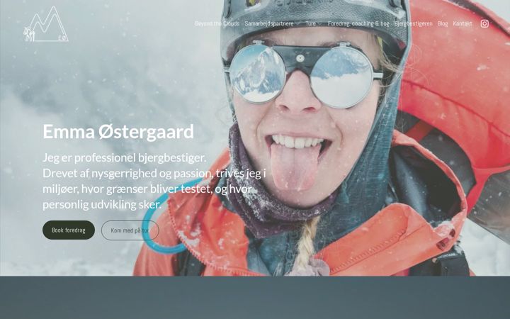Screenshot stránky emmaseverest.dk
