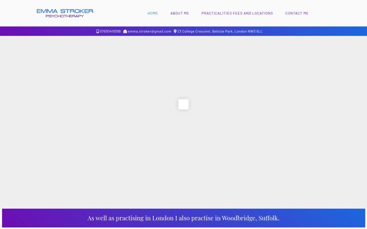 Screenshot of emmastrokertherapy.co.uk