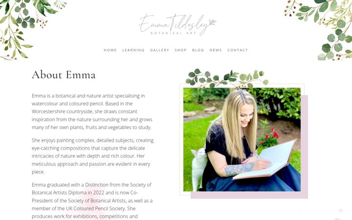 Screenshot of emmatildesley.com