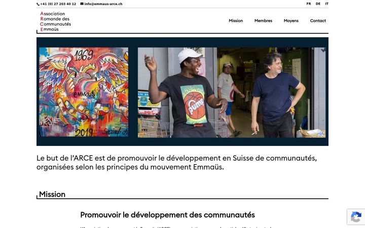 Screenshot von emmaus-arce.ch