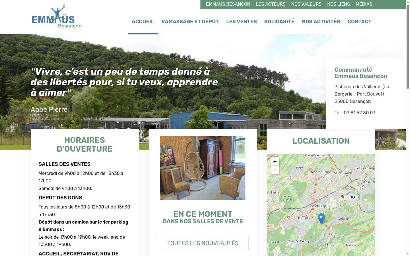 Capture d'écran de la bannière de consentement affichée avant toute interaction