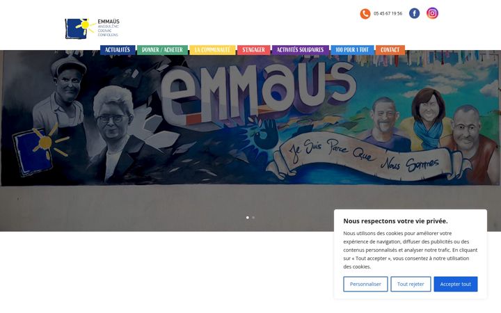 Screenshot of emmaus-charente.org