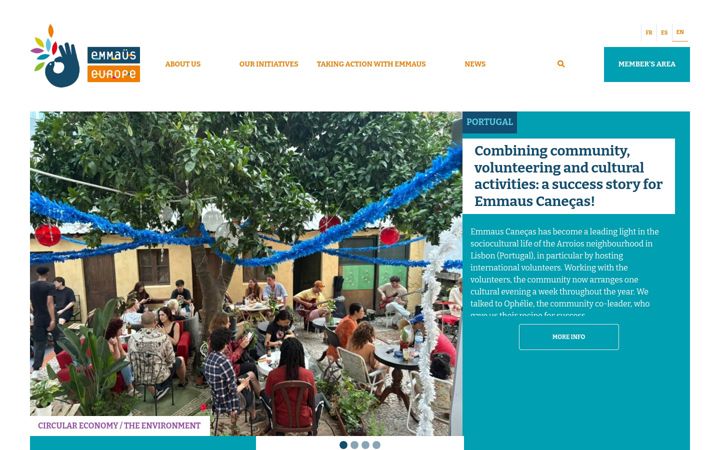 Screenshot of emmaus-europe.org
