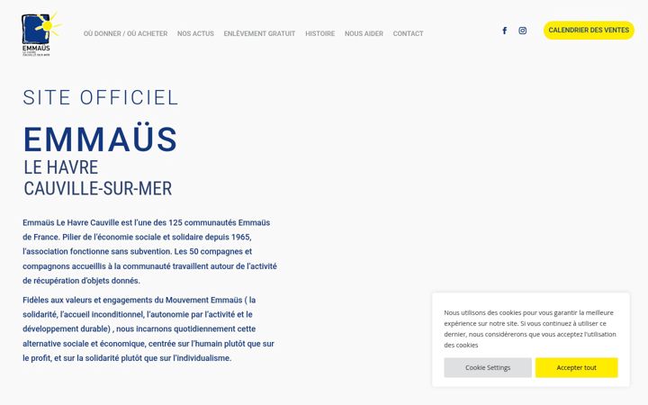 Screenshot of emmaus-lehavre.fr