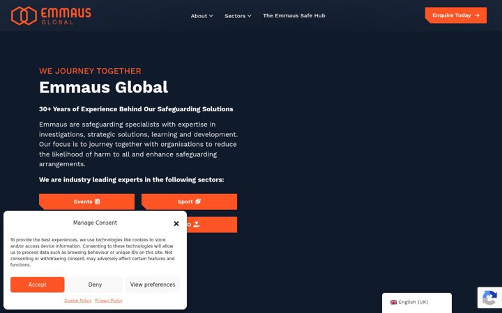 Képernyőkép: emmausglobal.co.uk