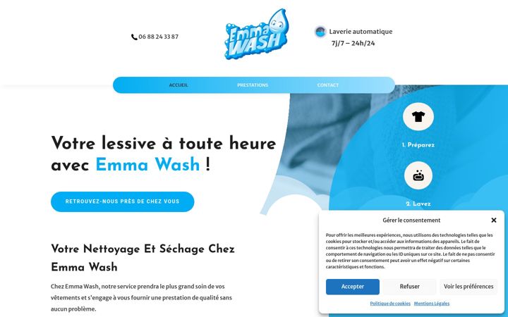 Screenshot ta' emmawash-laverie-87.fr