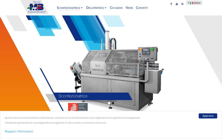 Screenshot stránky emmebifoodmachinery.it