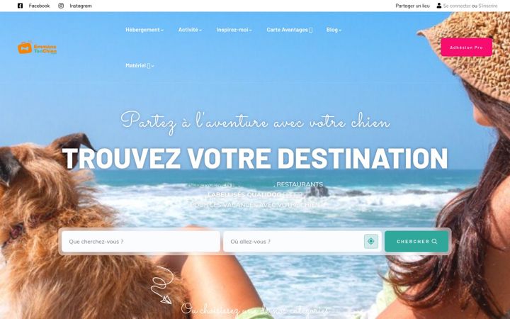 Screenshot of emmenetonchien.com