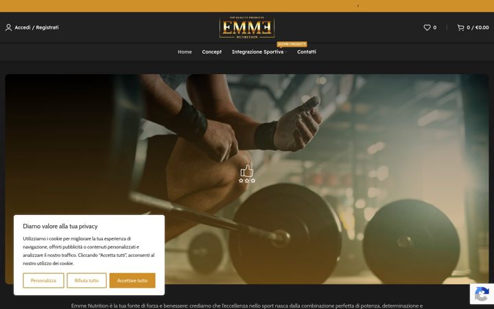 Skærmbillede af emmenutrition.it