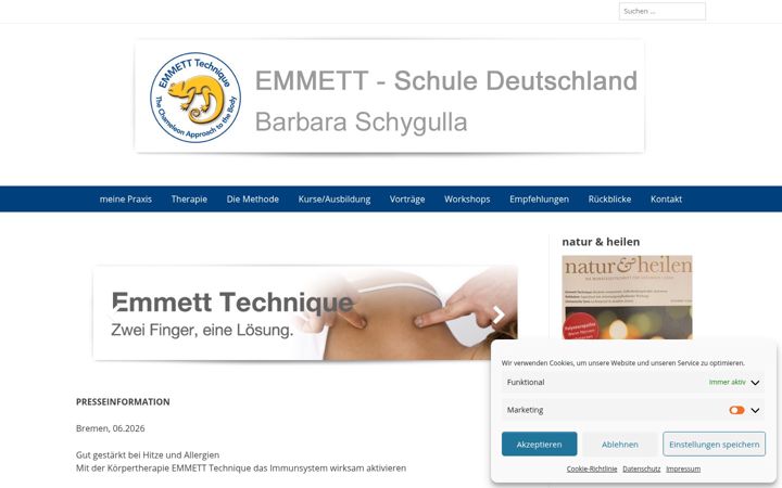 Ekrano kopija emmett-bremen.de