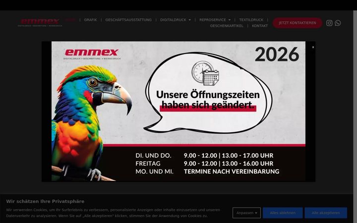 Ekrano kopija emmex.de