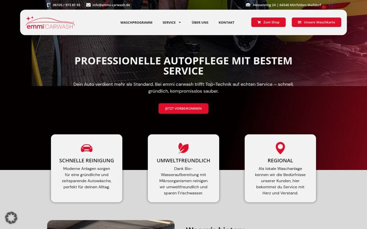 Screenshot of emmi-carwash.de