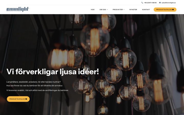 Zrzut ekranu emmlight.se