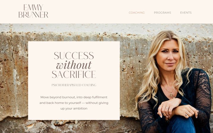 Screenshot of emmybrunner.com