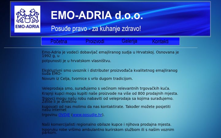 Screenshot of emo-adria.hr