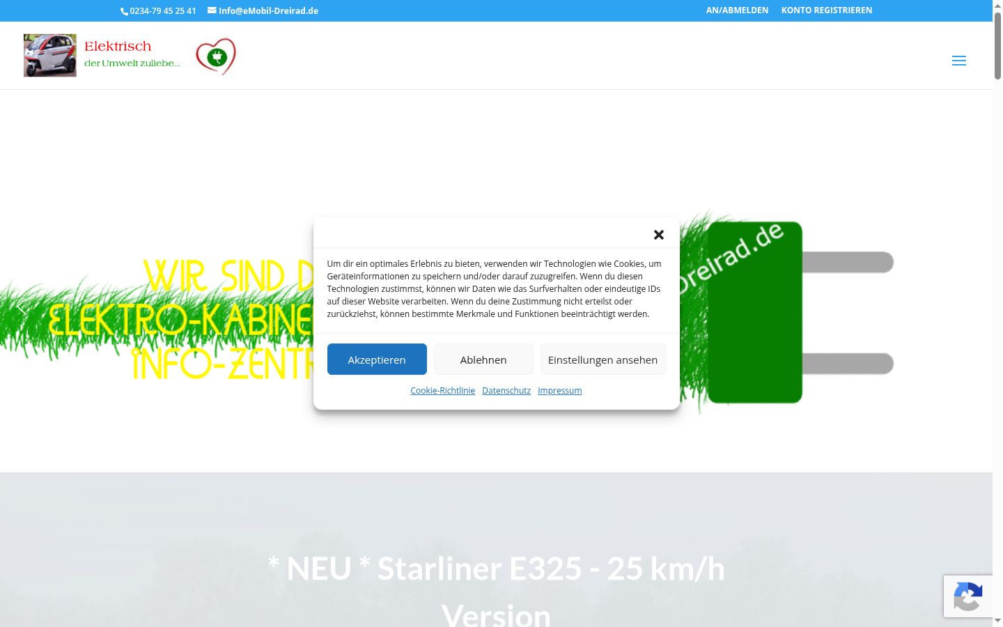 Screenshot tal-banner tal-kunsens muri qabel kwalunkwe interazzjoni
