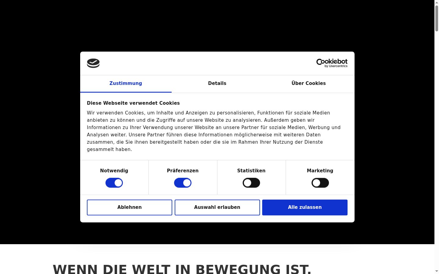 Screenshot tal-banner tal-kunsens muri qabel kwalunkwe interazzjoni