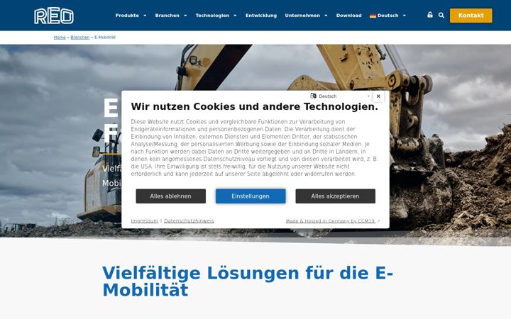 Screenshot of emobility-reo.de