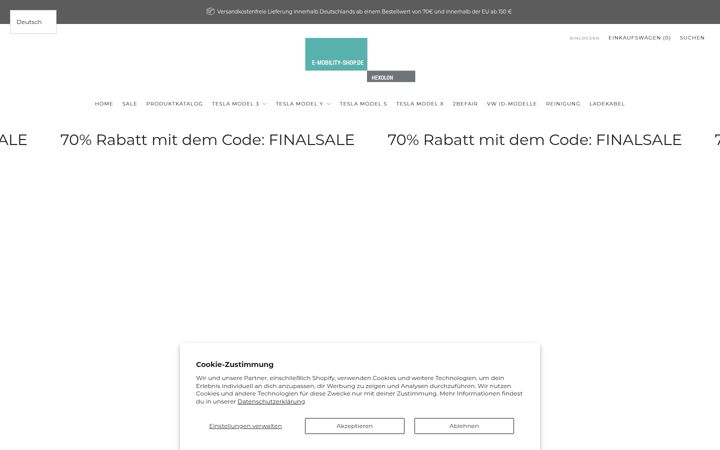 Screenshot of emobilityshop.de