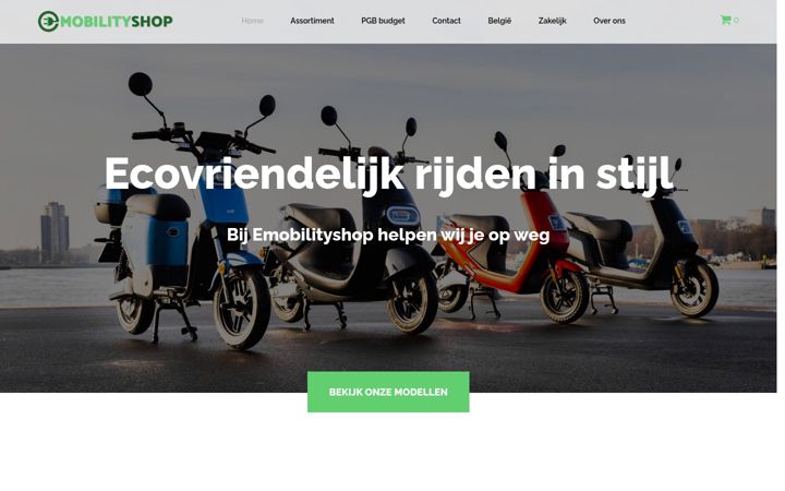 Screenshot of emobilityshop.nl
