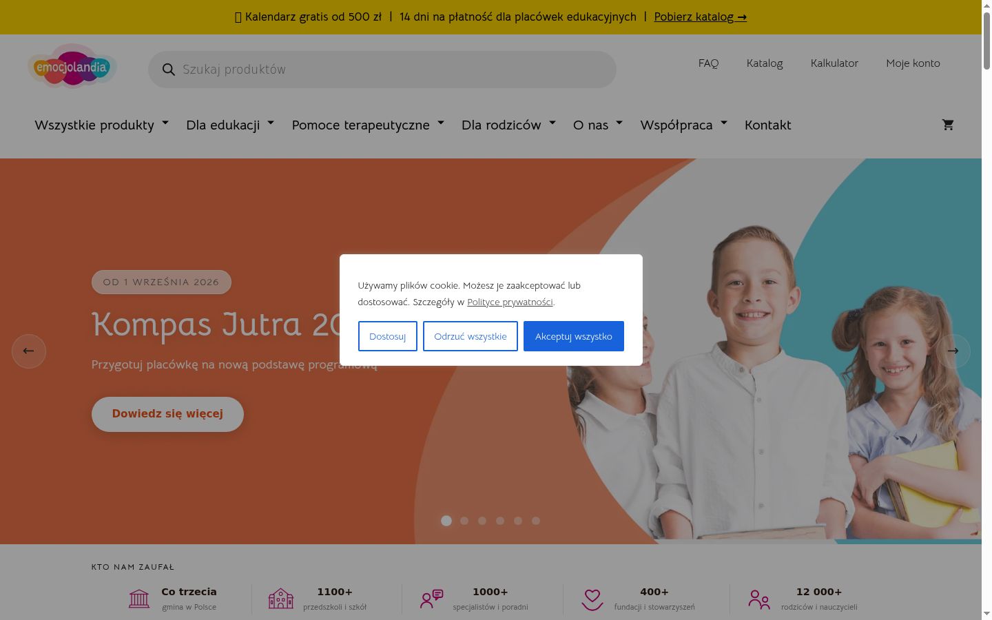 Screenshot tal-banner tal-kunsens muri qabel kwalunkwe interazzjoni