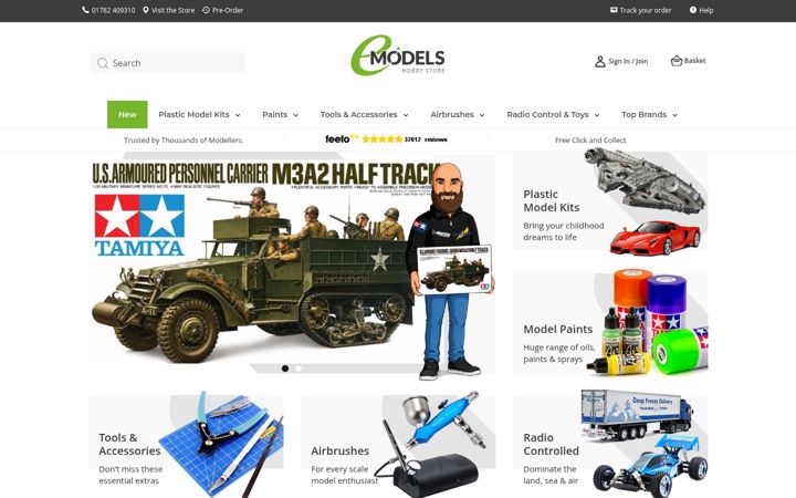 Screenshot of emodels.co.uk
