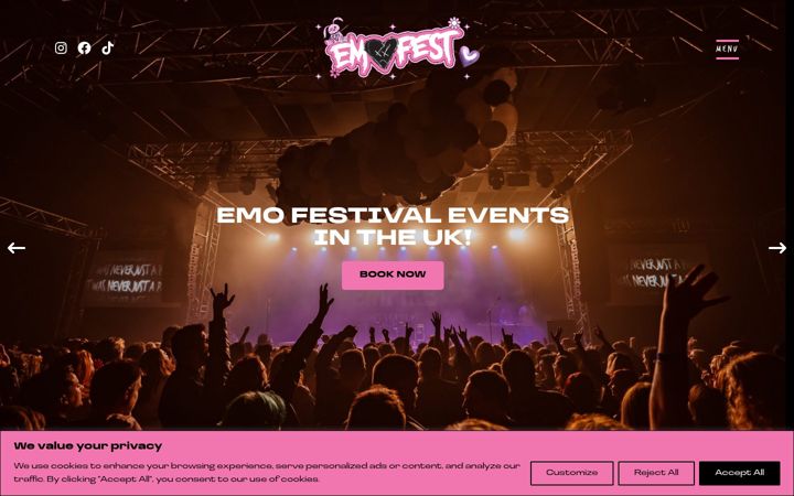 Screenshot of emofest.co.uk