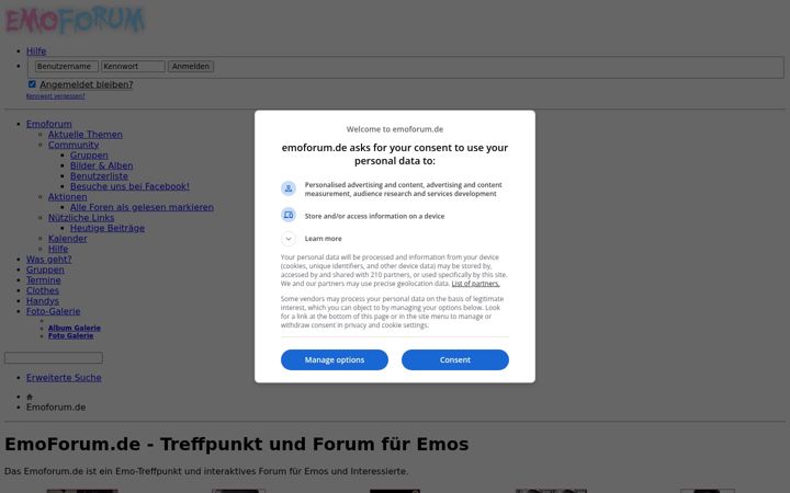 Screenshot of emoforum.de