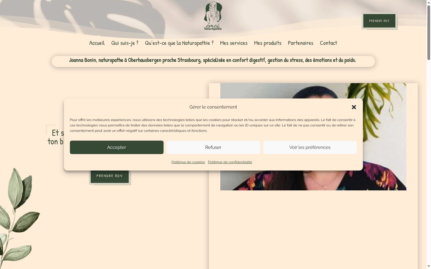 Screenshot des Einwilligungsbanners vor jeglicher Interaktion