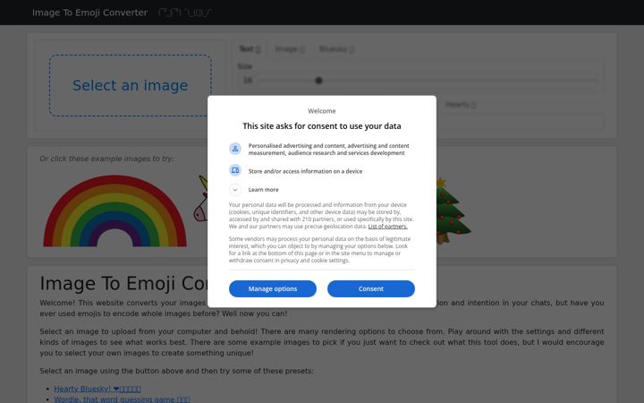 Screenshot of emojimage.com