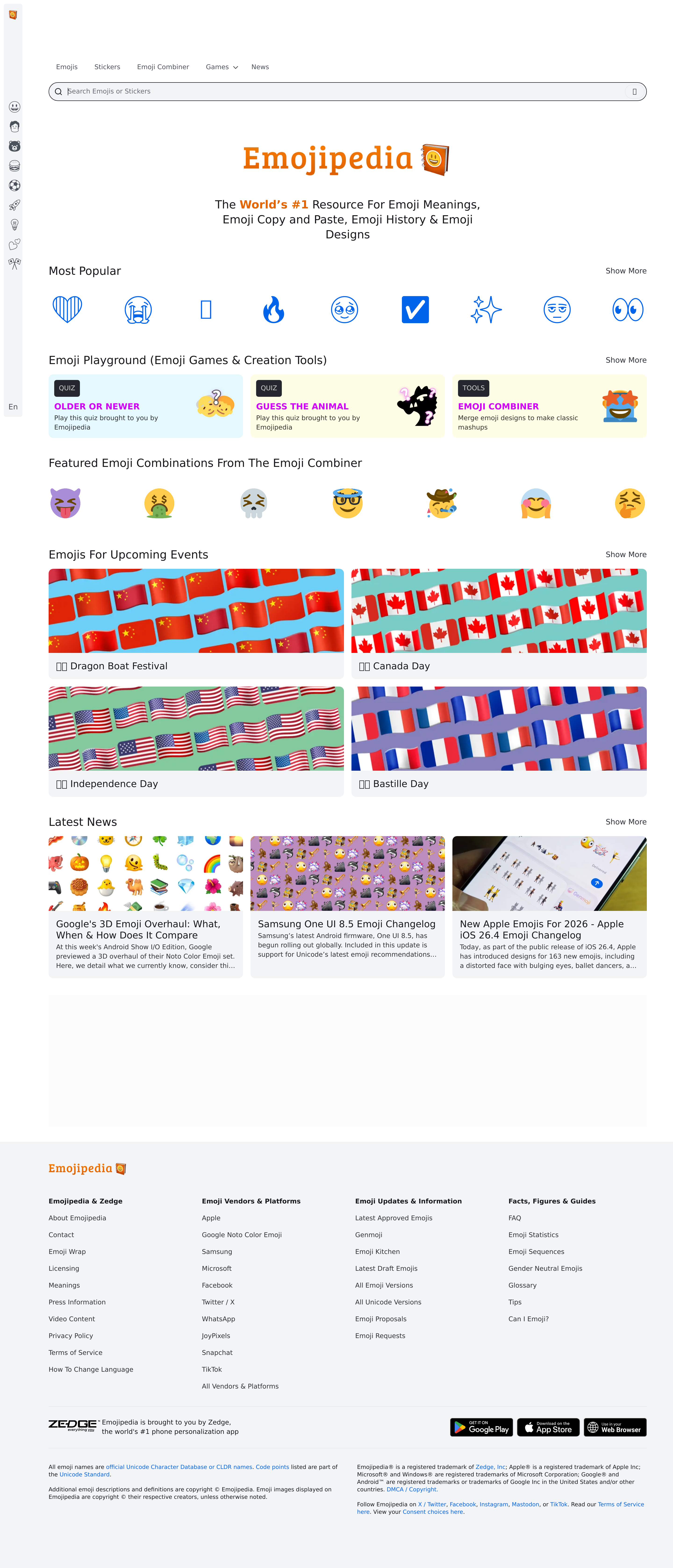Screenshot of emojipedia.org