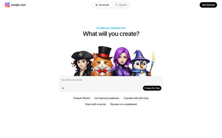 Екранна снимка на emojis.com