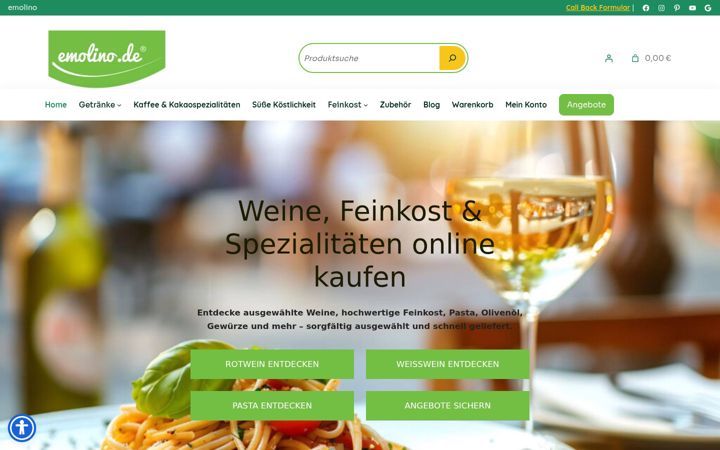 Screenshot of emolino.de