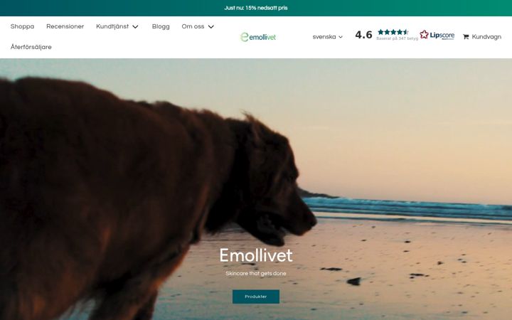 Skjermbilde av emollivet.se