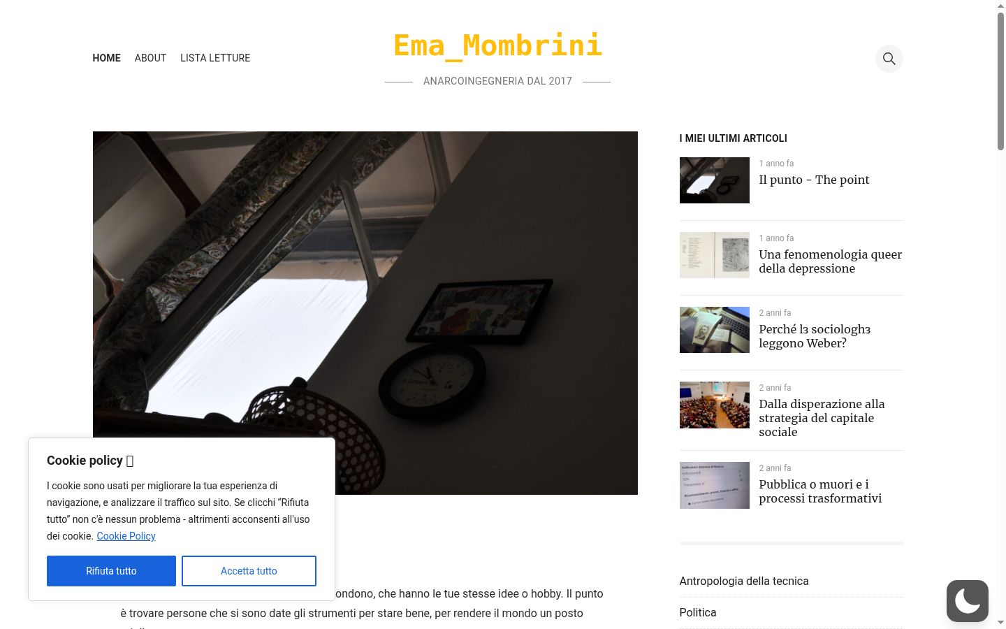 Captura de ecrã do banner de consentimento apresentado antes de qualquer interação