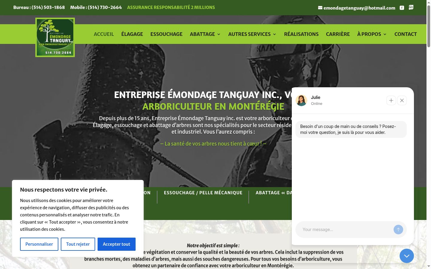 Screenshot van de toestemmingsbanner zoals getoond vóór enige interactie