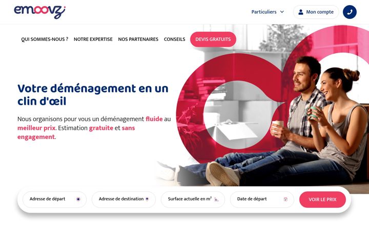 Screenshot of emoovz.com