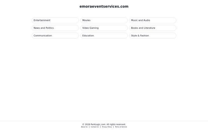 Screenshot of emoraeventservices.com