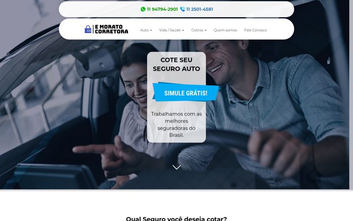 Screenshot of emoratocorretora.com.br