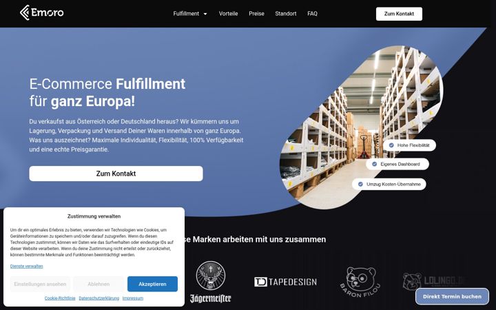 Screenshot of emoro.at