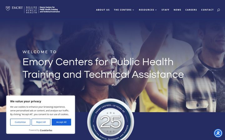 Screenshot of emorycenters4phtraining.emory.edu