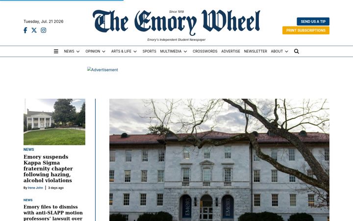 Snímek obrazovky emorywheel.com