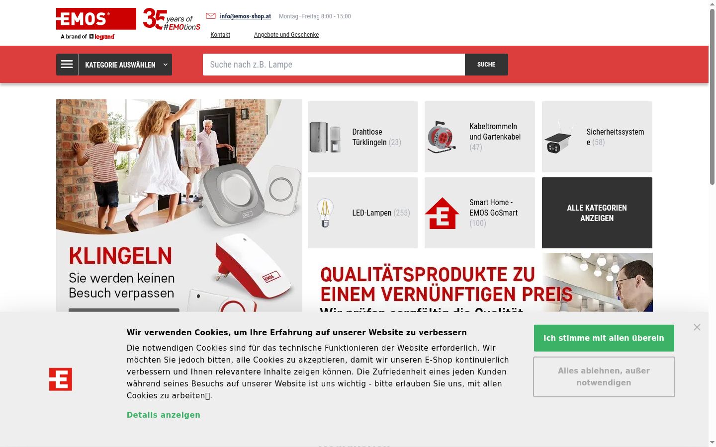 Screenshot tal-banner tal-kunsens muri qabel kwalunkwe interazzjoni