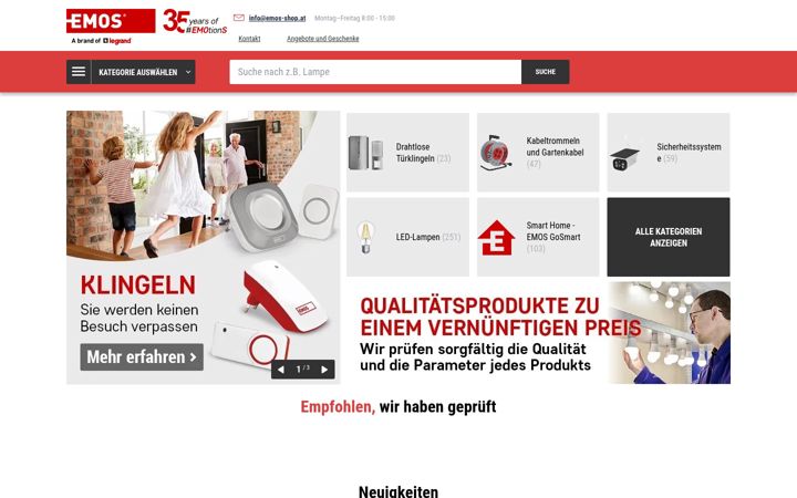 Screenshot of emos-shop.at